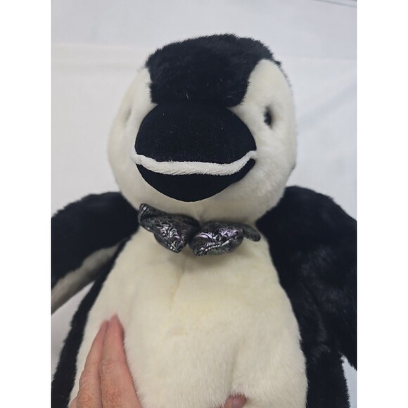 Wholesale Merchandisers Inc Black And White Penguin Plush With Bow Tie - Picture 8 of 12